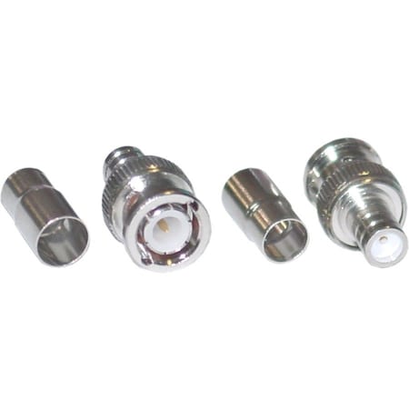 Cable Wholesale RG6 BNC Male Crimp On Connector, 2PK 31X3-01420