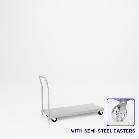 Pucel Dolly Platform Truck, 18 in W x 48 in L x 36 in H, Gray 18-PTD-48S