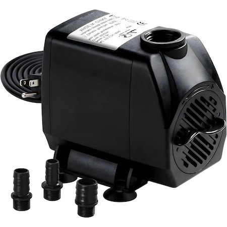 Simple Deluxe 550GPH Submersible Pump with Adjustable Flow, 3 Nozzle Sizes, Max Lift Height 9.2ft, for Aquariums,  LGPUMP550G