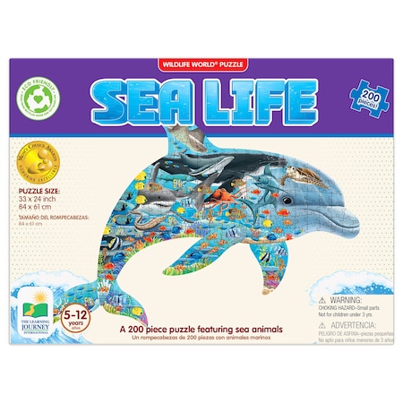 The Learning Journey International Wildlife World, Sea Life Puzzle, 200-Piece Set 221587