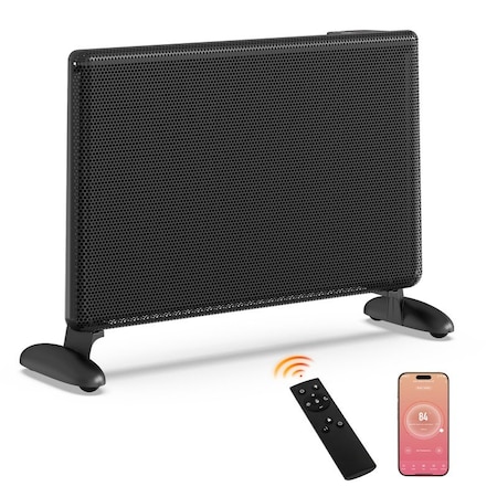 Edendirect 1500 W Electric Tower Ceramic Heater, Black, Tip-Over Protection, Remote Control CZRNCA2-43B