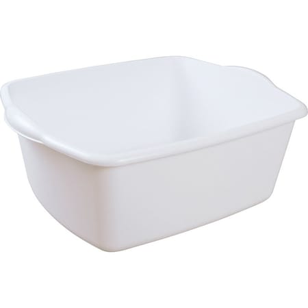Sterilite 06588012 Dish Pan, 18 qt Volume, 17-1/2 in L, 14-1/4 in W, 7 in H, Plastic, White 06488006