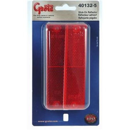 Grote GROTE PERLUX 401325 Reflector Red Lens 4.44 In. Long X 1.19 In. Wide G17-401325