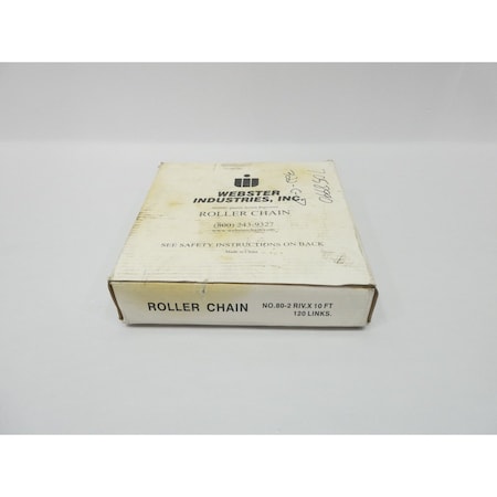 Webster DOUBLE ROLLER CHAIN 10FT 1IN 80-2RIV.X