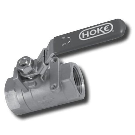 Hoke 7500 Series 2-Piece Standard Port Ball Valves, 3/4in FNPT x 3/4in FNPT, 2000 PSI 7510F12Y