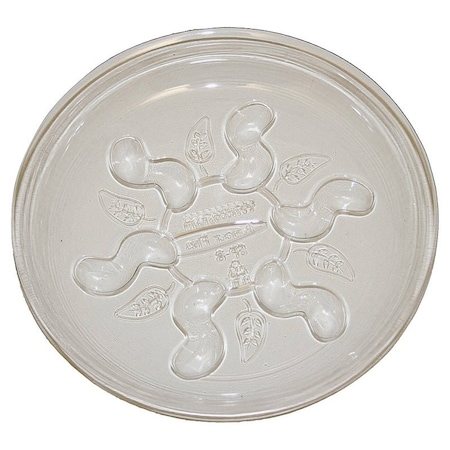 Gardeners Blue Ribbon Saucer Plus SP8VUS Planter Saucer, 8 in Dia, Plastic, Clear SP8
