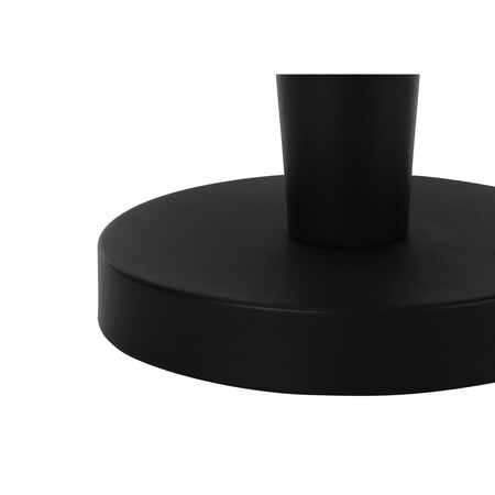Homeroots Set of Two 24" Black Metal Candlestick USB Table Lamps With Ivory Drum Shade 545826