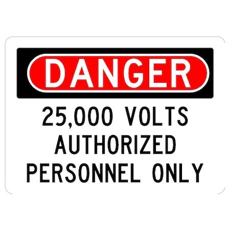 Sign Solutions Usa Electrical Hazard Sign, 14 in Width, Aluminum Sign, Horizontal Rectangle DCS06DWT1410CUS00046