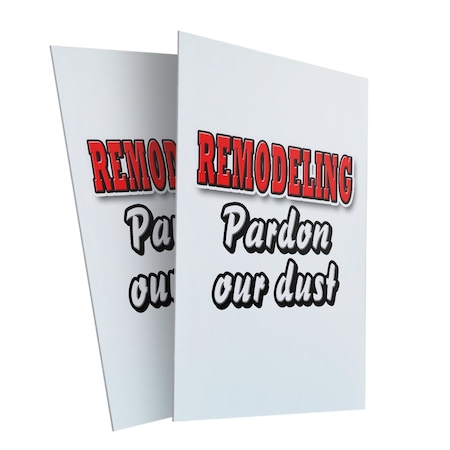 Signmission Remodeling Pardon Our Dust, Plastic Signs Only 24 Inch x 36 Inch, Corrugated Plastic, 2PK CSB-2436-2PACK-RemodelingPardonOurDust