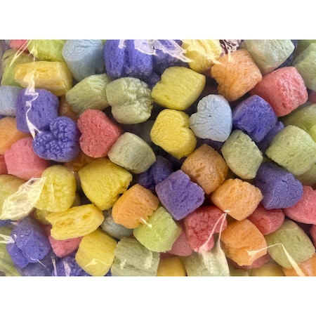 Bubblefast FunPak Rainbow Hearts Packing Peanuts Mini Pack Plant Based Biodegradable Compostable 0.6 cu ft Bag Mini-Rainbow Hearts
