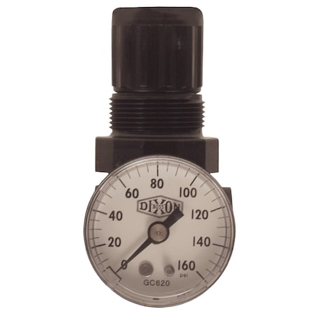 Dixon Miniature Regulator, w/Gauge, 1/4" R07-200RG