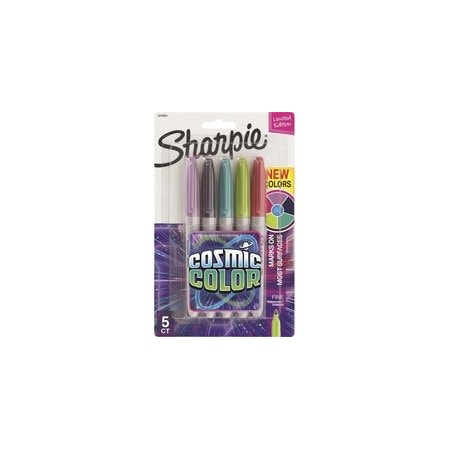 Sharpie Cosmic Color Permanent Markers, Medium Bullet Tip, Assorted Color, 5PK 2010953