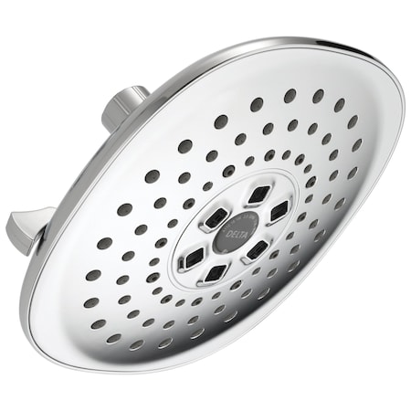 Delta Universal Showering Components H2Okinetic 3-Setting Raincan Shower Head In Chrome 52686