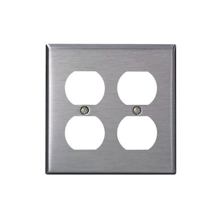 Leviton WallPlate, DuplexOutlet, StainlessSteel SSJ82-40