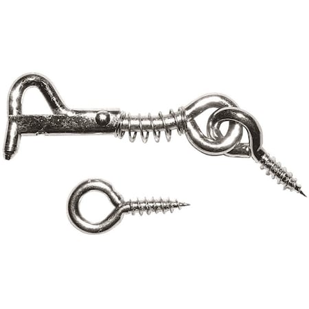 Prosource Gate Hook and Eye, 1/8 in Dia Wire, 2-1/2 in L, Steel LR-411-PS