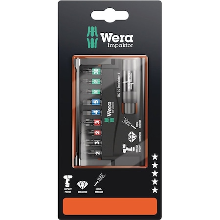 Wera Bit-Check 10 Impaktor 1 SB, 10 pieces 5073980001