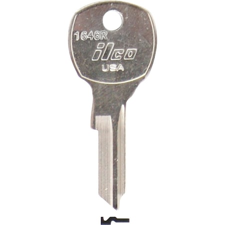 Ilco National Nickel Plated Mailbox Key 1646R, 10PK IAA00019482