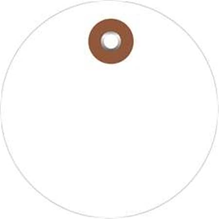 Officespace 2 in. White Plastic Circle Tags, 100PK OF3352969
