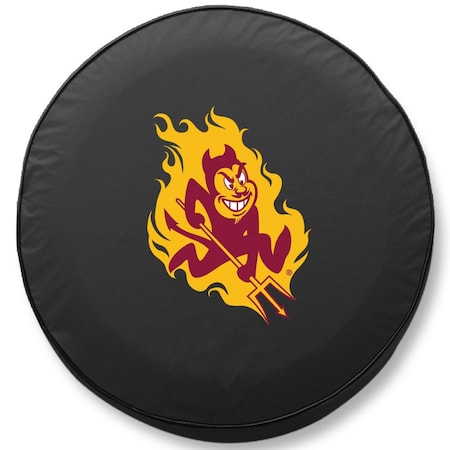 Holland Bar Stool Co 21 1/2 x 8 Arizona State Tire Cover with Sparky Logo TCOArizSt-SBK