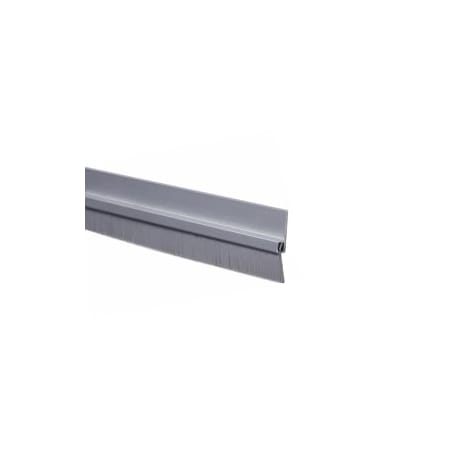 Pemko Mfg Co 5/8in Brush Meeting Stile, 1 Side, 96in, Overall Height 1-1/2in, Clear/Aluminum 18062CNB 96IN