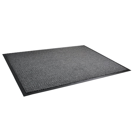 Floortex Door Mat, Polypropylene, 0.25 in Thick, Gray, 48 in W x 70 in L FR49180DCBWV