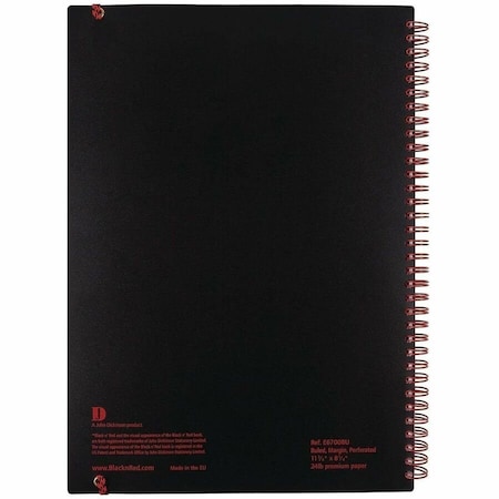 Black N Red 11-3/4 x 8-1/4" Twinwire Notebook JDKE67008