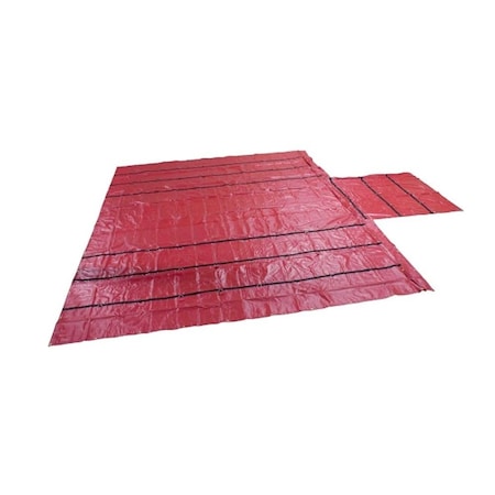 Mytee Products Flatbed Truck Tarps Combination 18oz/14oz Lumber Tarp 24x 27 8ft Drop - Red CLT-RED