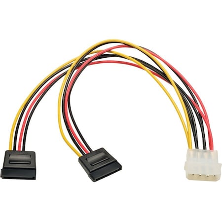 Tripp Lite Serial ATA Cable, 4 Pin, 2x14Pin, 12" P946-12N-2P15
