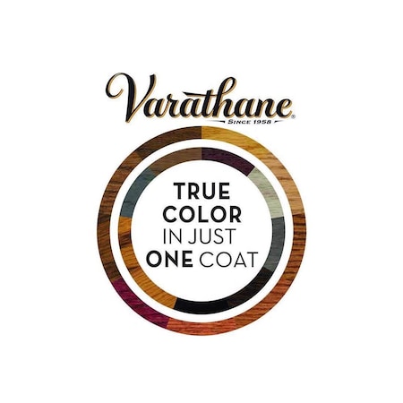 Varathane Fast Dry Wood Stain Semi-Transparent Gloss, Oil-Based, Urethane Alkyd, Carbon Gray Finish 307416