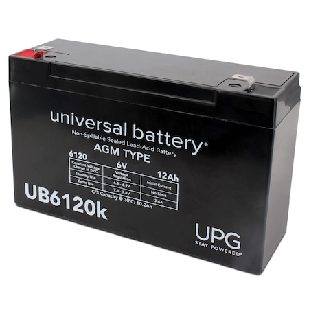 Upg Sealed Lead-Acid Battery, 6V, Lead Acid Chemistry UB6120