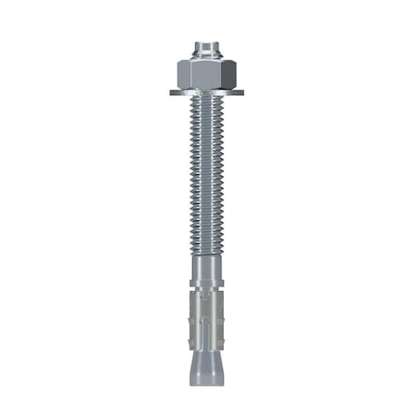 Simpson Strong-Tie Strong-Bolt 2 Wedge Anchor, 3/8 in Dia, 3-3/4 in OAL, Carbon Steel, Zinc STB2-37334P1