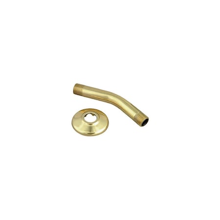 Master Plumber Shower Arm & Flange, Brass, 1/2-In. Male Iron Pipe x 6-In. 342-774