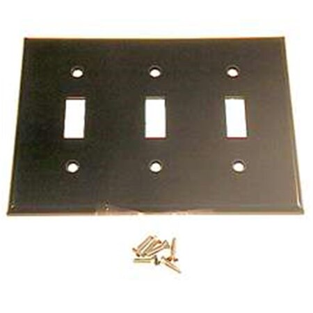 Ezgeneration Brown Triple Gang Triple Toggle Wallplates EZ649278