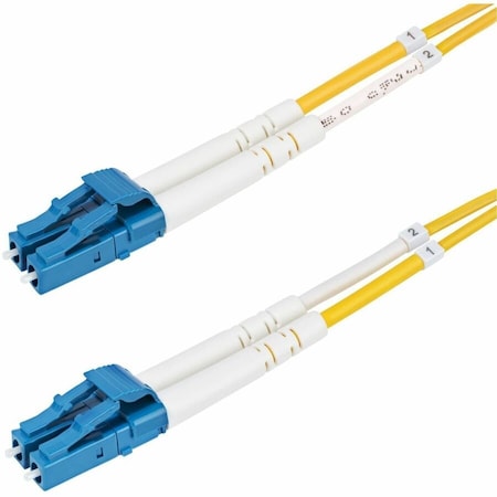 Startech.Com 1m 3.3ft LC to LC UPC OS2 Single Mode Duplex Fiber Optic Cable, 9/125m, 100G, Bend SMDOS2LCLC1M