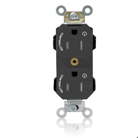 Leviton Straight Blade Receptacle, 5-15R, 15 A, 125V AC, Self-Grounded MT562-2SE