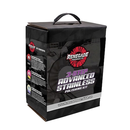 Renegade Products Usa 3-Step Advanced Stainless Steel Polishing Kit LFGRPKR-BD-SSPK