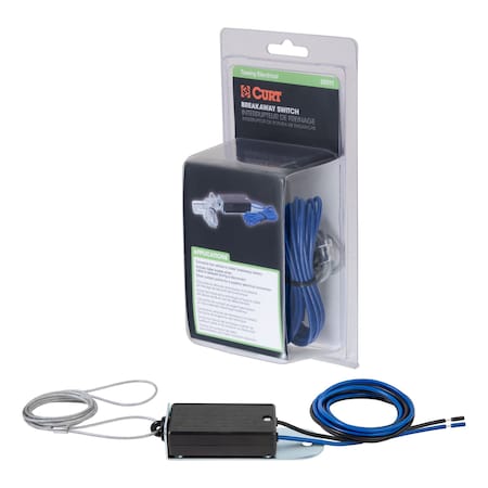 Curt Breakaway Switch, 20 ft Overall L 52011