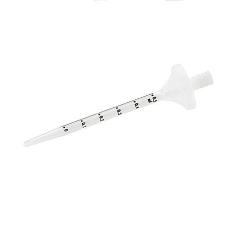 Nichiryo America Stepper Syringe, Sterile 0.5ml capacity, 100/cs, Fits Dispenser 8100A., 100PK 8100A-0.5S