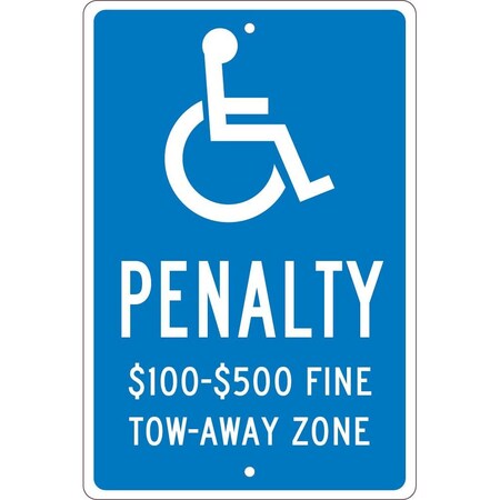 Nmc State Handicapped Reserved Parking Sign Virginia, TMS338H TMS338H