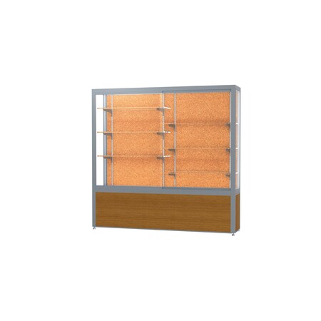 Ghent Display Case 72x66x16, Cork, Satin 10406CK-SN-K