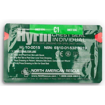 Zoll Mobilize Chest Seal, Sterile, Green 8911-000130-01