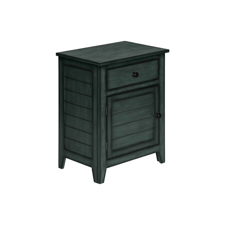 Monarch Specialties Accent Table, Nightstand, Storage, Antique Blue Veneer, Transitional I 3949