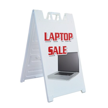 Signmission Laptop Sale, A-Frame & 2 Decals Installed, Heavy-Duty Plastic Frame SBHD-D-2436-Laptop Sale