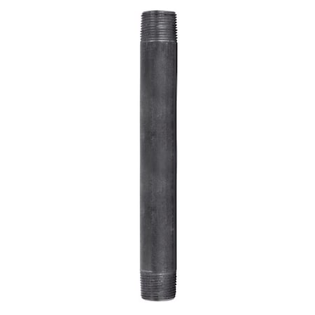 Stz Industries 3/4 in. MIP each X 3/4 in. D MIP Black Steel 8 in. L Nipple 302U34X8