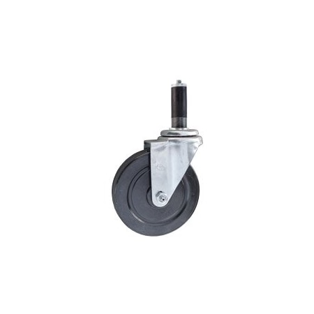 Service Caster 5'' SS Hard Rubber Wheel Swivel 1'' Expanding Stem Caster SCC-SSEX20S514-HRS-1