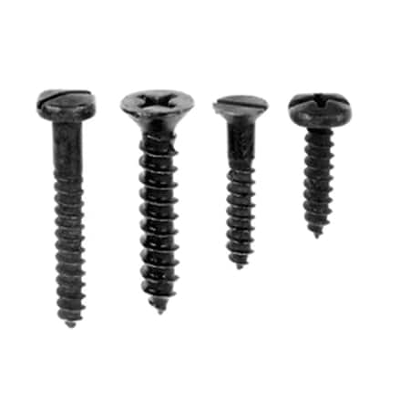 Acorn Mfg Acorn Flat Head Screws Black, 100PK ASAB9