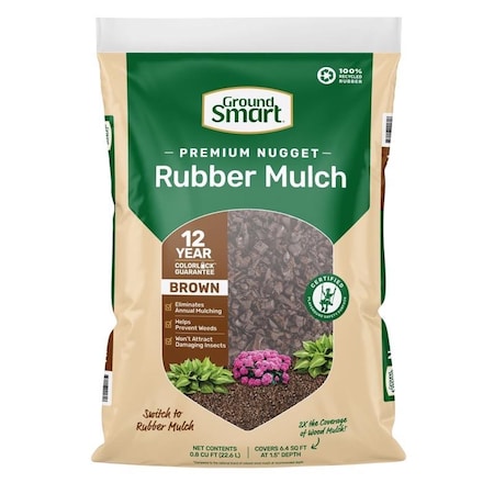 Ground Smart Brown Rubber Nuggets 0.8 cu ft GSNG08BN72