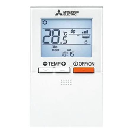 Mitsubishi Electric Handheld Remote Control, 3/4 in H, White PAR-SL101A-E