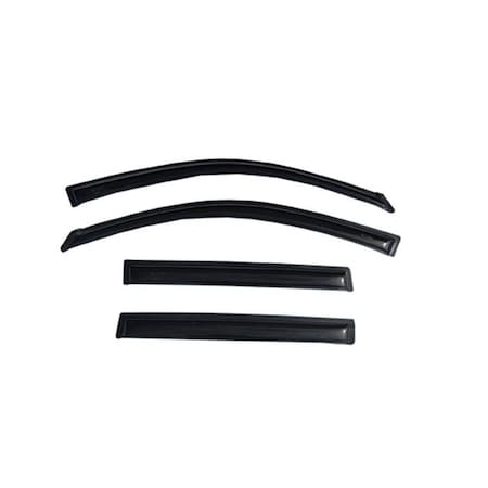 Ventshade Rainguards, Aerodynamic Design, Tape-On, Smoke, Acrylic, Set Of 4 94063