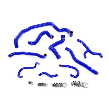 Hps Performance Reinforced Silicone Radiator, Heater, Water Pump, and Expansion Tank Coolant Hose Kit, Blue,  57-1997-BLUE
